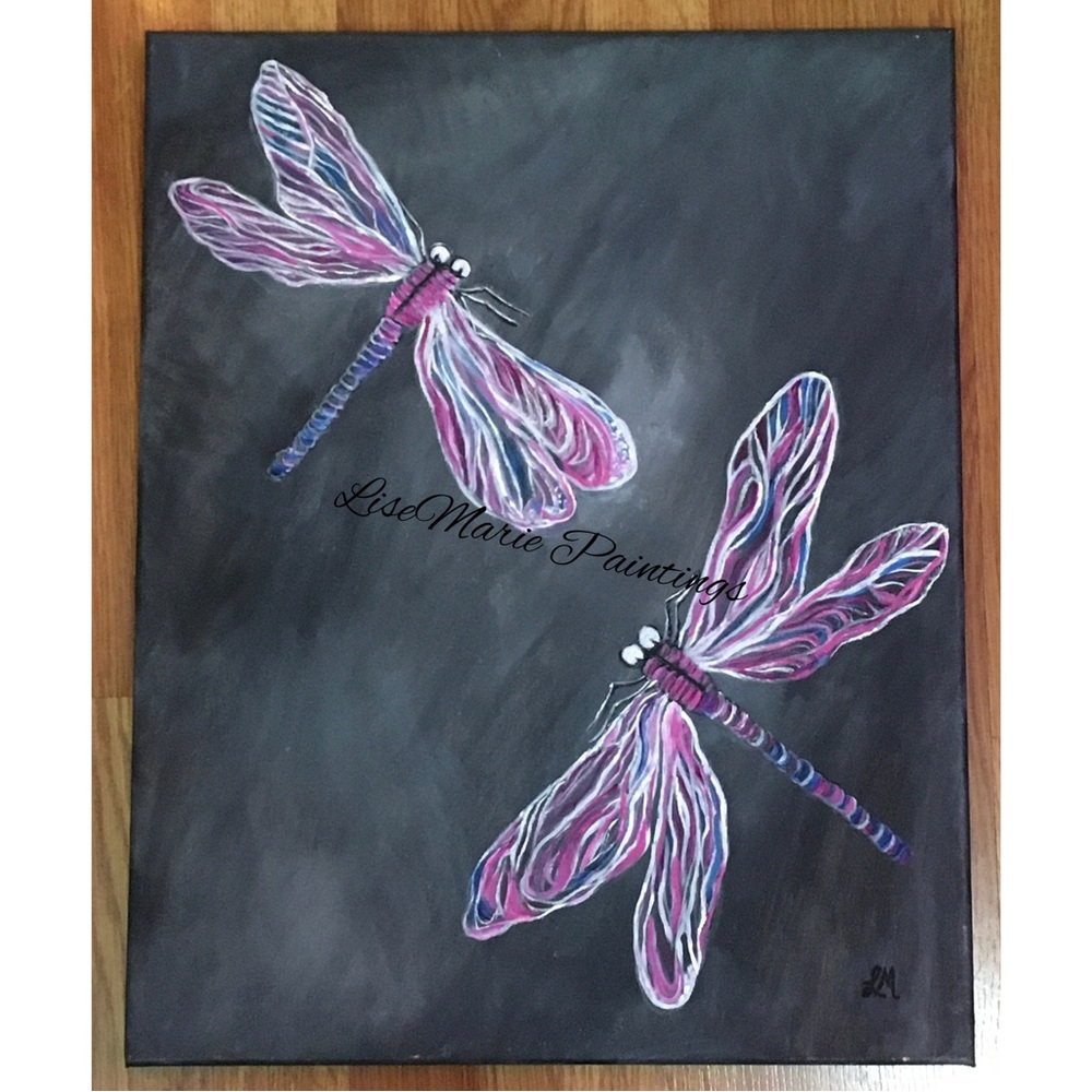 Dragonfly Canvas Art Original Painting